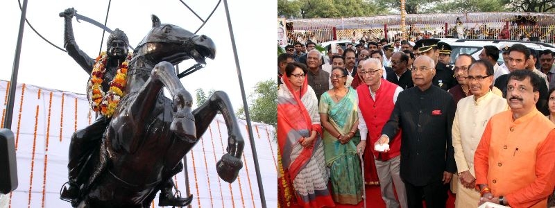 President Kovind unveils statue of Jhalkari Bai