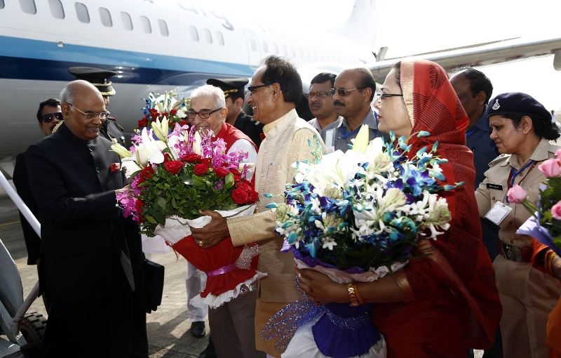 President Kovind accorded grand welcome on his maiden visit to state