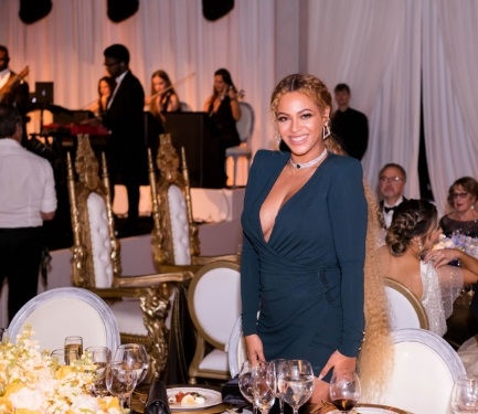 Beyonce at the wedding ceremony Serena Williams