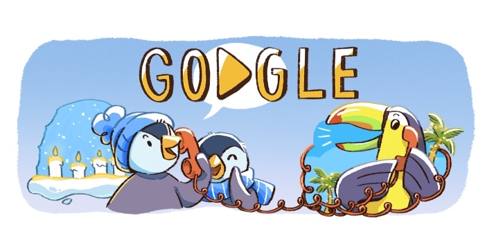 Google Celebrates  'TIS THE SEASON  of Holidays which kickstarted form today over the Northern hemisphere to the southern,  2017 (Day 1) 