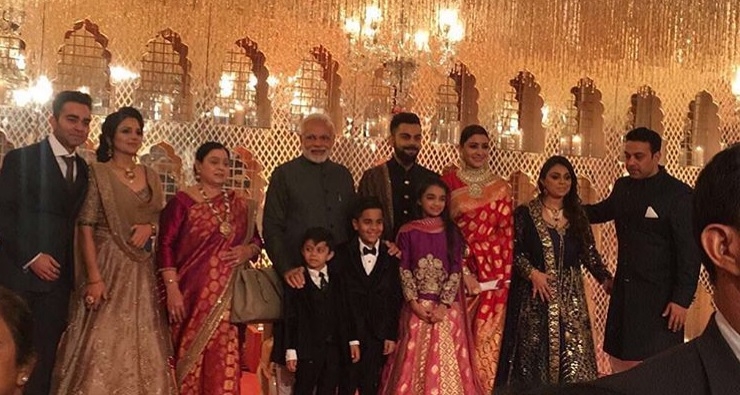 The Virushka's Wedding in Italy Followed by the 1st Inning of Reception at Delhi in Attendance with the PM Modi.