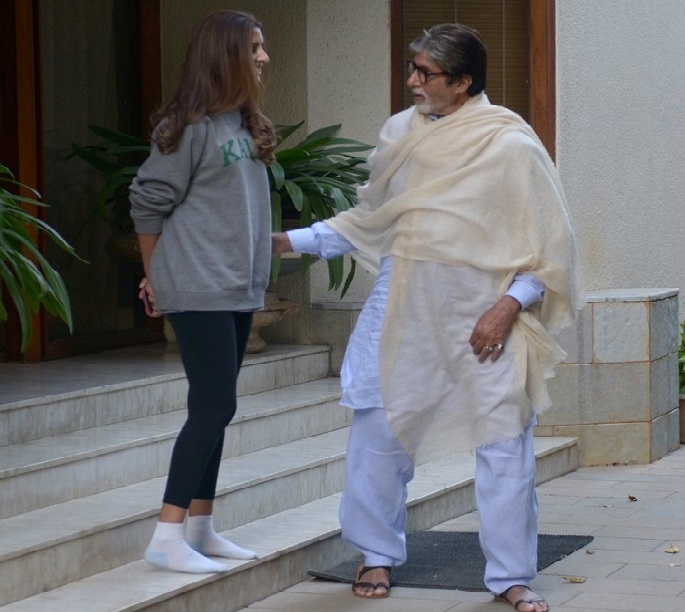 Amitabh Bachchan and Shweta Bachchan Nanda
