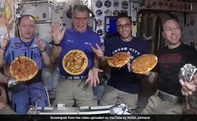 Zero-gravity pizza party on the International Space Station