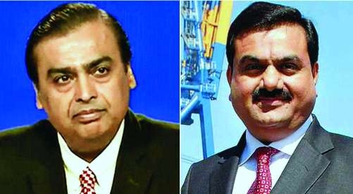 Ambani and Adani get 'jerk' due to declining stock market
