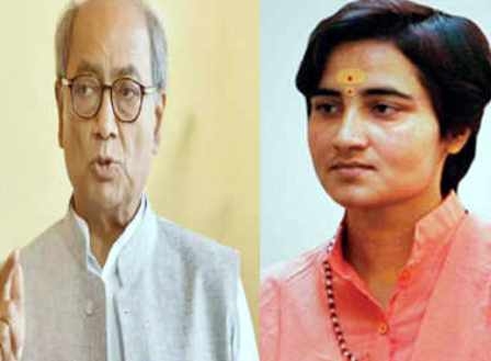 दिग्विजय सिंह के ख़िलाफ़ भाजपा के टिकट पर चुनाव लड़ सकती हैं साध्वी प्रज्ञा
