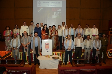 Peoples' University felicitates ex-servicemen