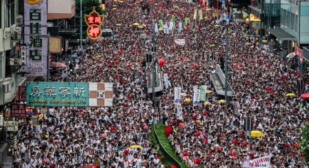 A large-scale democracy support movement continues in Hong Kong