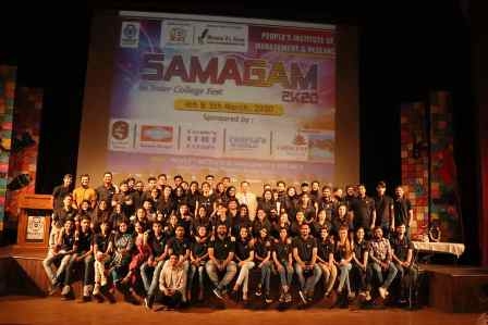 Students participated with zestfulness in the Inter College Festival SAMAGAM-2020