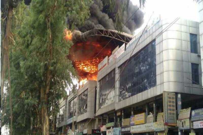 Fire in Mansarovar Complex, MP Nagar, Bhopal