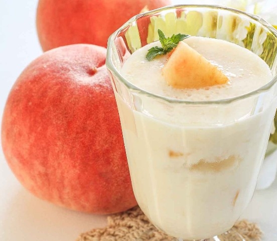 Peach Lassi Recipe - Peach Yogurt Smoothie