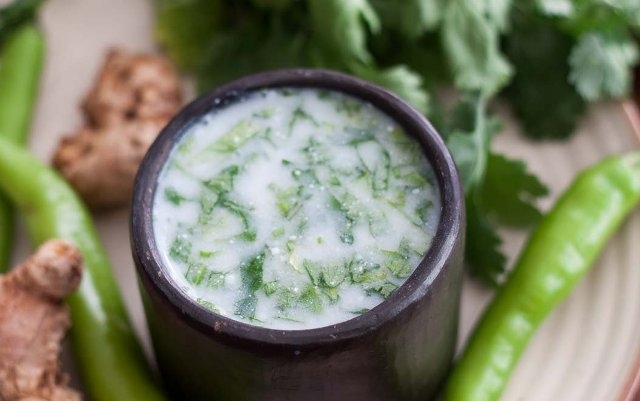 Spiced Buttermilk With Coriander And Ginger 