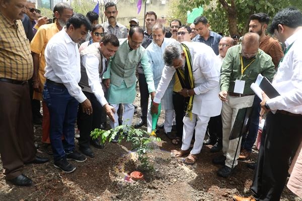  Chief Minister Chouhan Planted Saplings in MPCST Campus
