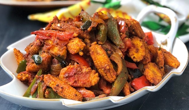 Baby Corn Capsicum Masala