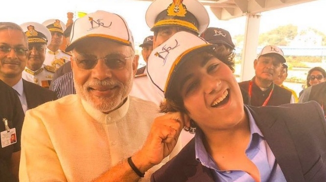Prime Minister Narendra Modi and Aarav Kumar!