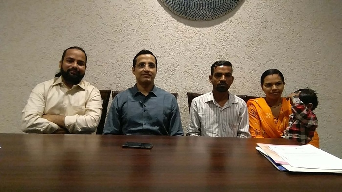 Priyanshu with Parents and Dr Mishra, Mr Gaurav