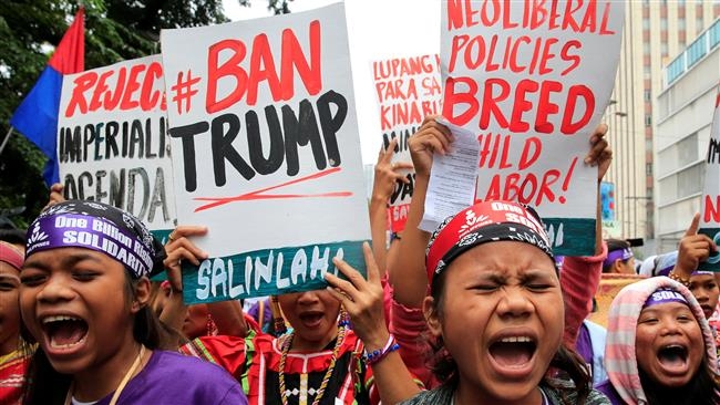  Protest in Philippines against Trump s visit 