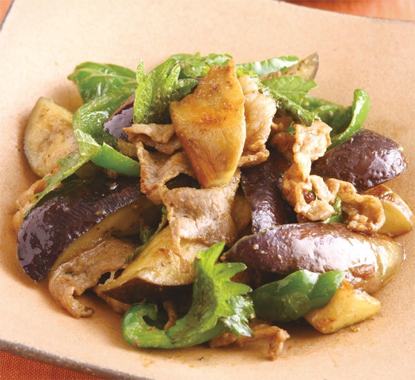 Pork and Aubergine Stir Fry with Miso