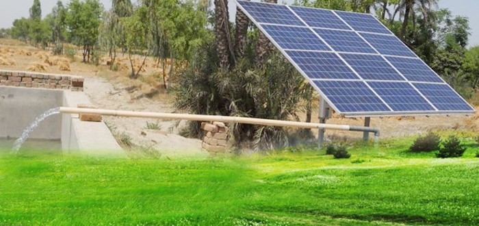 Irrigate fields through solar power pump while sitting at home