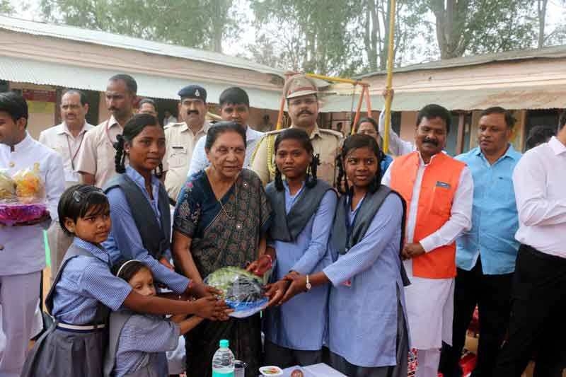 Governor Smt. Patel tells Kanya Ashram girls to study hard and be healthy