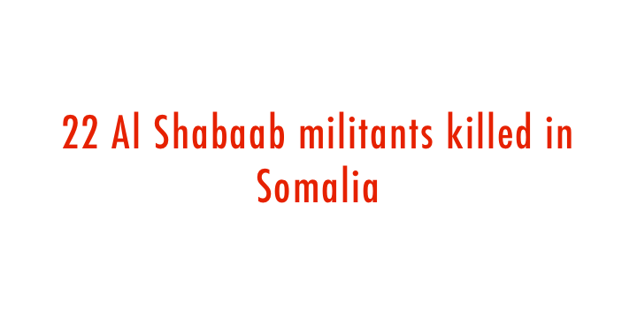 22 Al Shabaab militants killed in Somalia 