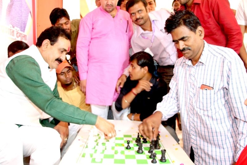 PR Minister Dr. Mishra lays foundation of Vishwakarma Bhawan; Chess and Cricket Tournament inaugurated