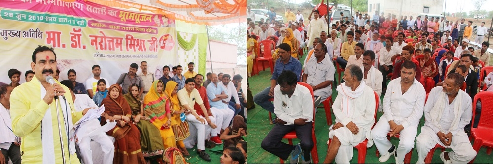 PR Minister Dr. Mishra performs bhoomi-pujan for upgradation of Satari canal
