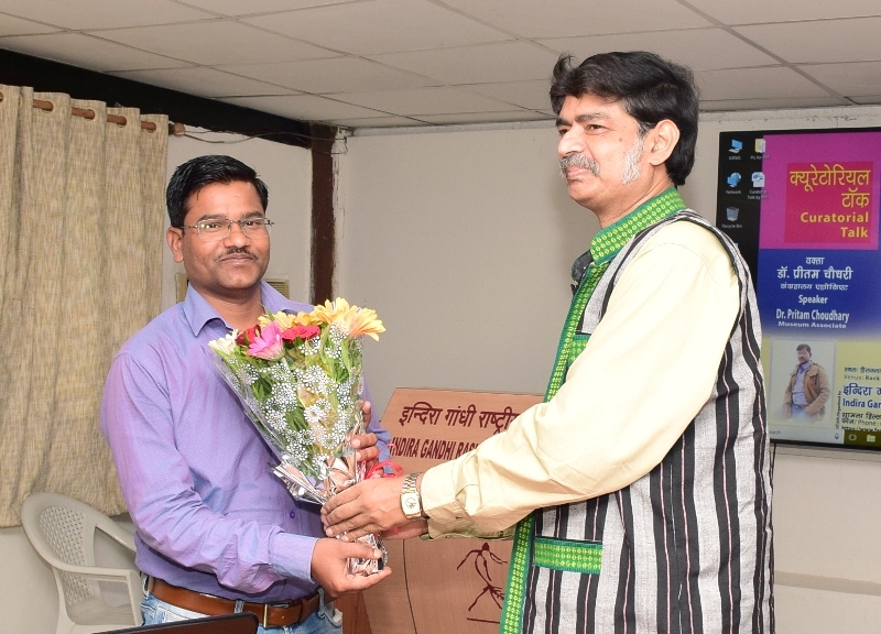 Curatorial Talk today,  Museum Associate of Manav Sangrahalaya, Dr. Pritam Choudhary spoke on 