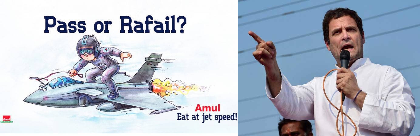 Rahul’s ‘Rafail’ attack to PM with Amul Toons