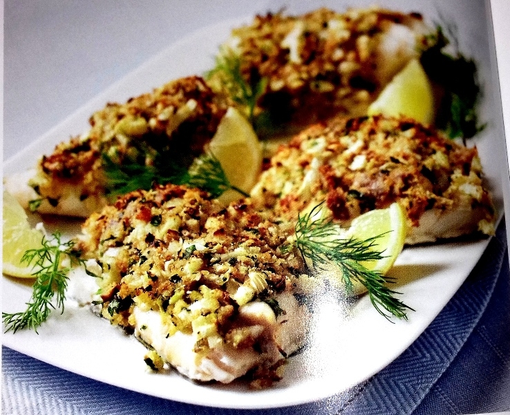 Cod steaks with anchovy and fennel