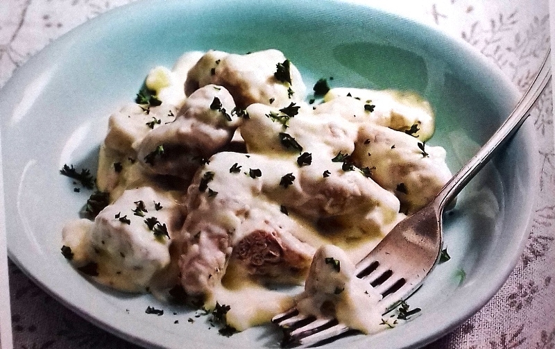 Creamed sweetbreads