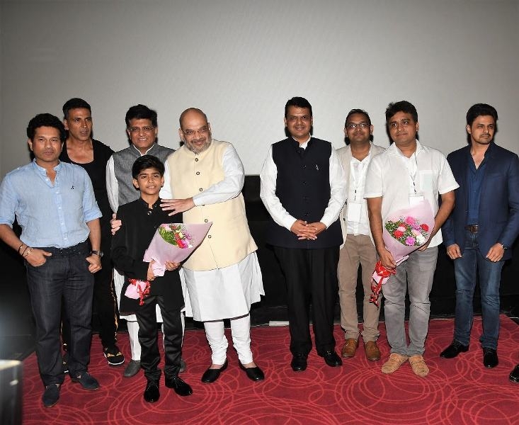 Sachin Tendulkar, Mukesh Ambani, Akshay Kumar, Kangana Ranaut, Amit Shah at Mahaveer Jain host's a special screening of film 
