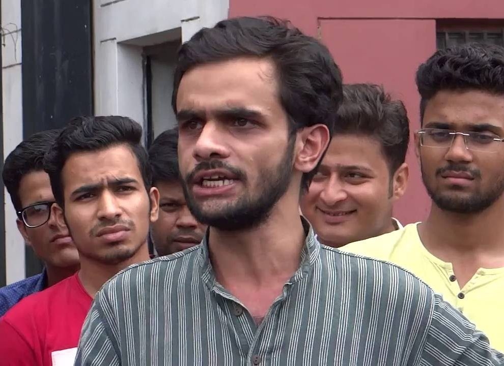 JNU student leader Umar Khaid narrow escaped in firing at in New Delhi