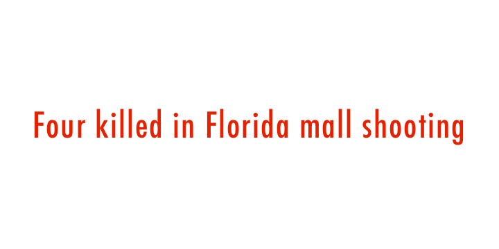  Four killed in Florida mall shooting 