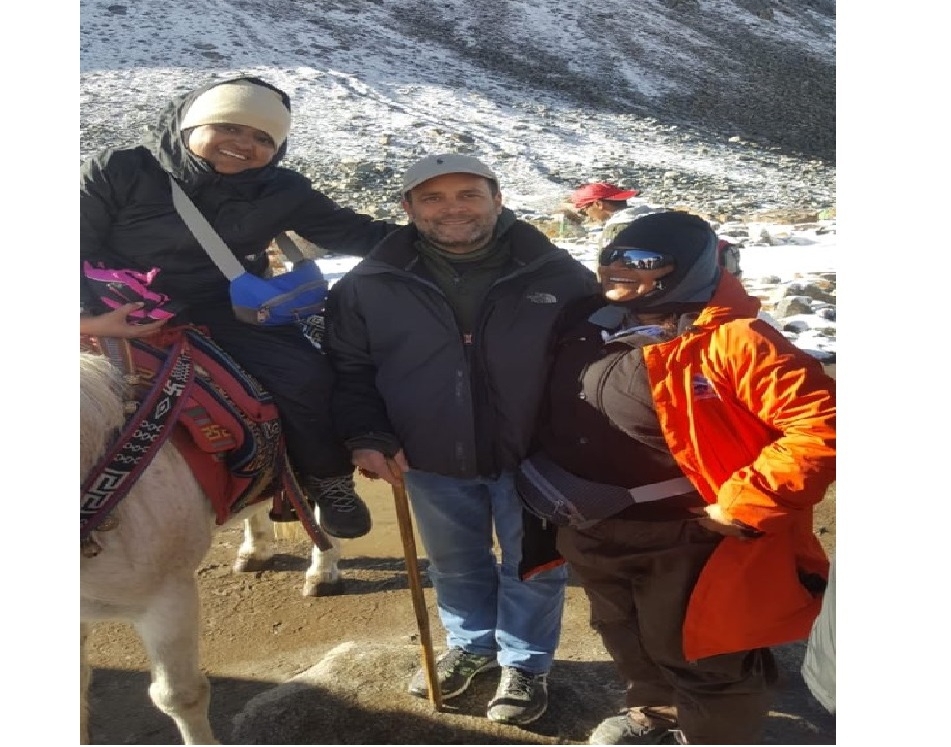 Rahul Gandhi Kailash Yatra first video and photo on social media 