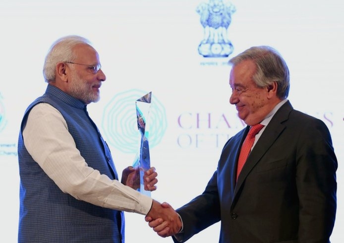 PM Modi receives 'Champions of the Earth ' Award