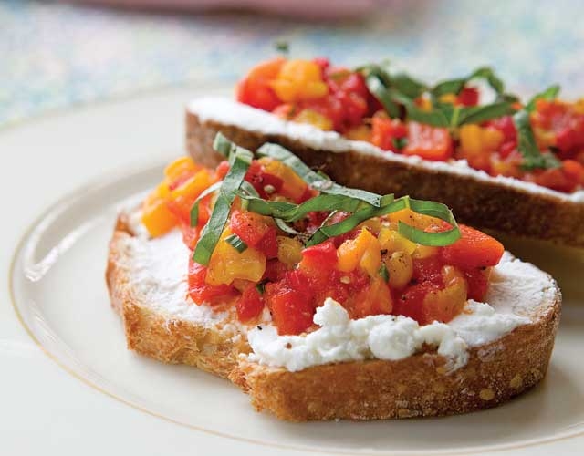 Roasted Peppers Tartine