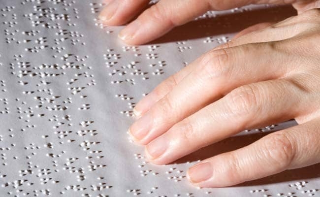 First time voter slip in Braille language distributed to handicapped voters