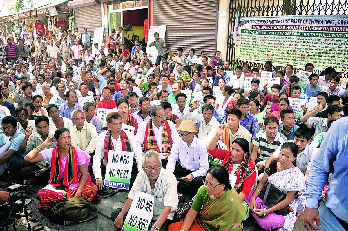  Tripura's IPFT to press for separate tribal state, NRC 