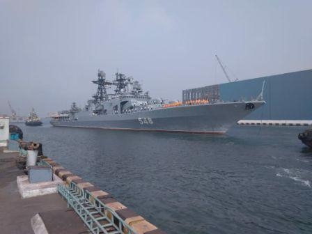 Russian Navy Ships arrive In India to participate in INDRA NAVY 2018
