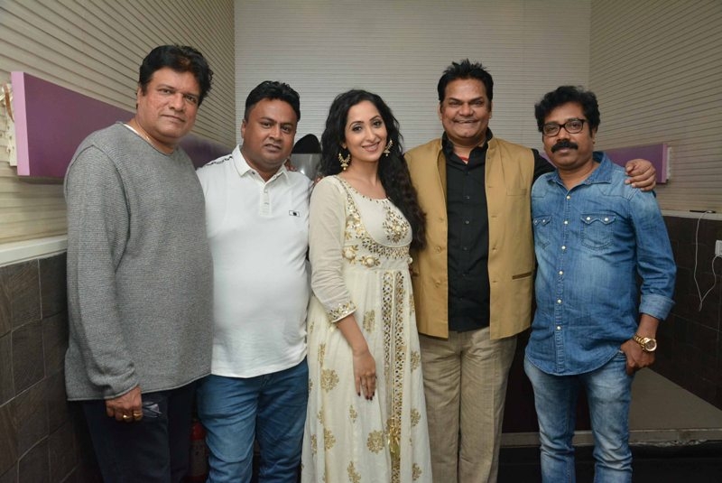 Actor Rajesh Sharma, Rahul Bagga and Nancy Thakkar promoting 