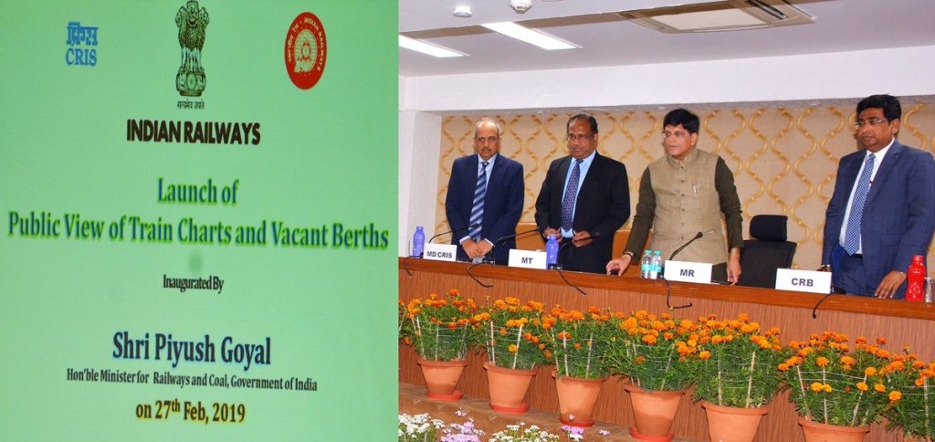Now check Charts and Vacant Berths of Train, IRCTC introduce for public