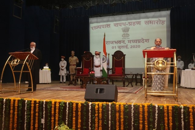 Smt. Anandi Ben Patel takes oath of Governor of Madhya Pradesh