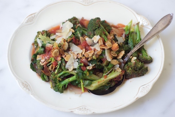 Braised Broccoli with Orange and Parmesan