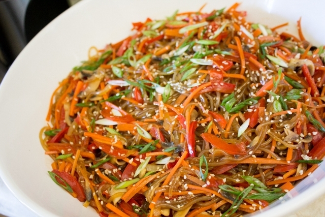 Korean Stir-Fried Sweet Potato Noodles