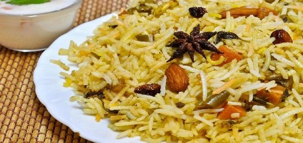 Zafrani Pulao with Nuts