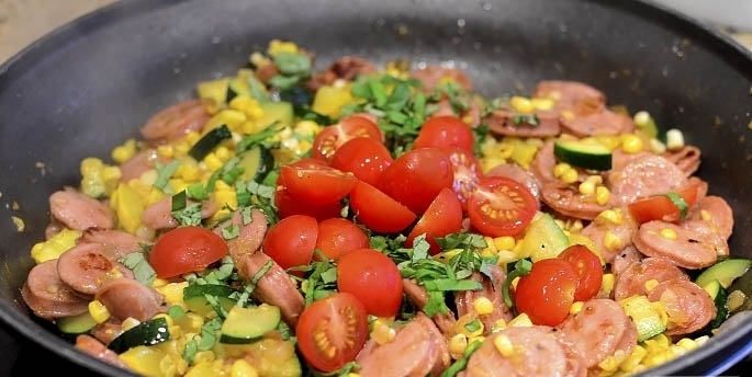 Gnocchi Skillet with Chicken Sausage & Tomatoes