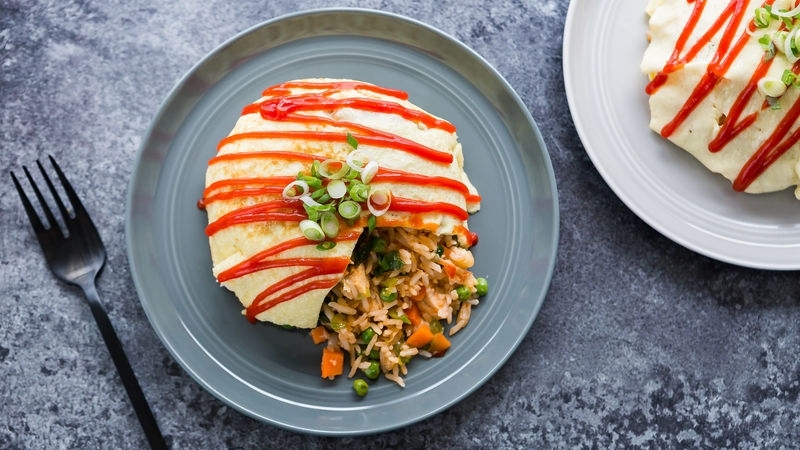 Omurice Omelet with Fried Rice  