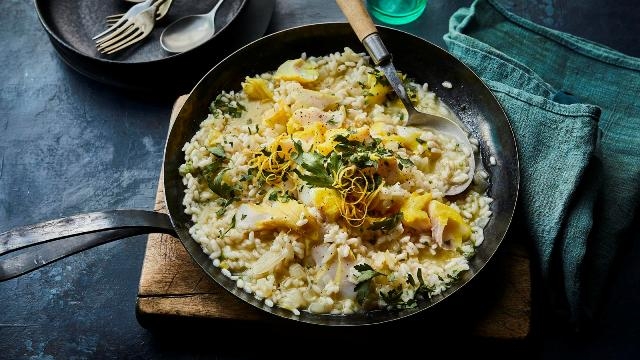 Smoked haddock risotto