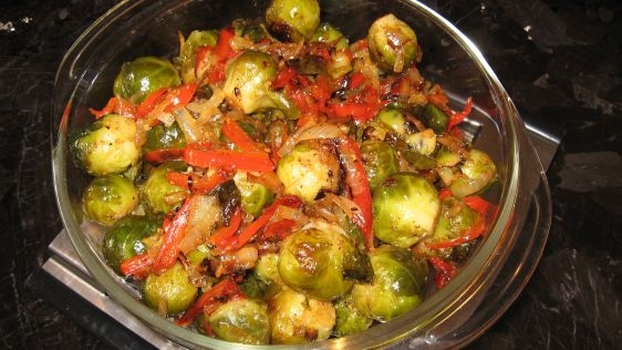 Brussels Sprouts And Red Pepper