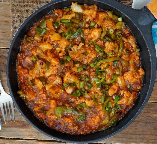 Tawa Gobi Manchurian - Healthy Delicious Cauliflower Manchurian